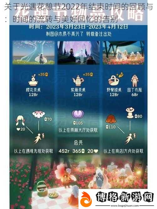 關(guān)于光遇花憩節(jié)2022年結(jié)束時(shí)間的回顧與:時(shí)間的流轉(zhuǎn)與美好回憶的告別