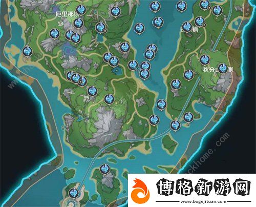 原神4.0水神瞳收集路線分布圖