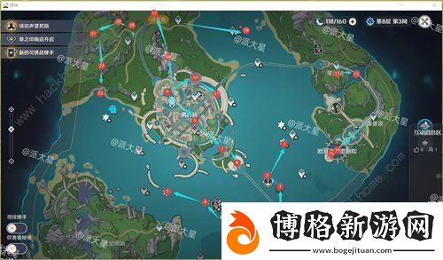 原神4.0水神瞳收集路線分布圖
