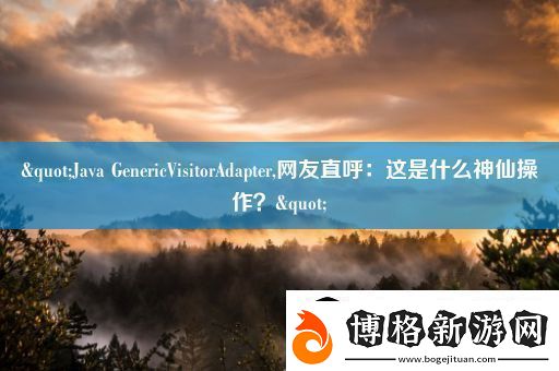 "JavaGenericVisitorAdapter網友直呼:這是什么神仙操作"