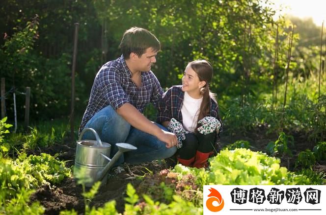 父親有力挺送女兒的花園:愛的象征與成長的搖籃