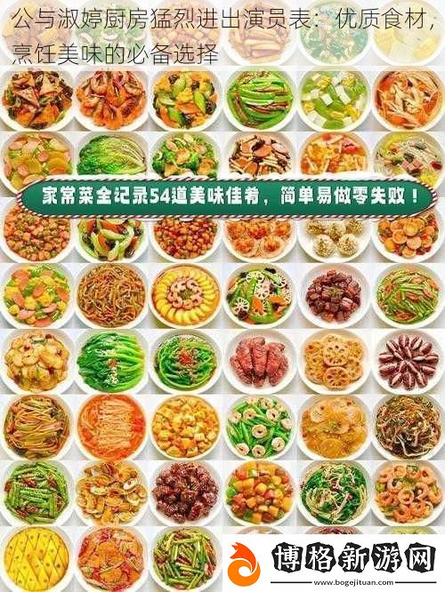 公與淑婷廚房猛烈進出演員表:優質食材烹飪美味的必備選擇